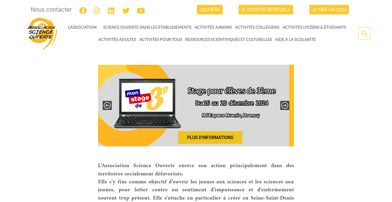 ASSOCIATION SCIENCE OUVERTE ASSOCIATION SCIENCE OUVERTE