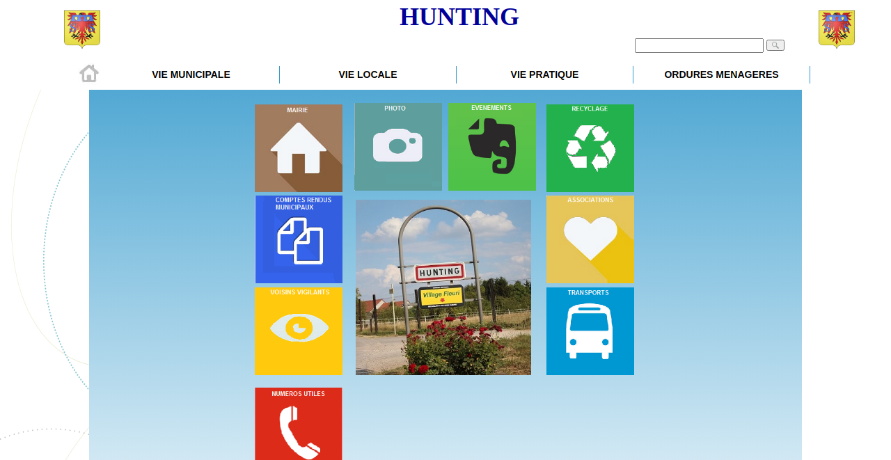 Site internet de la commune de Hunting