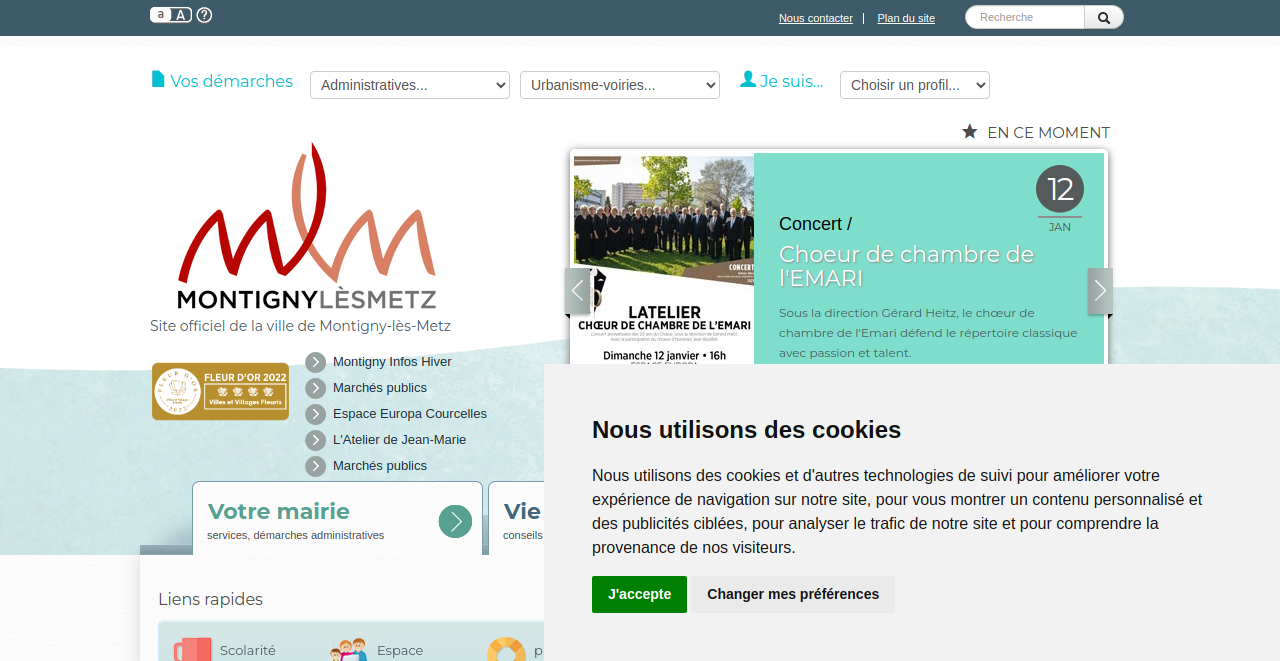 Site internet de la commune de Montigny-lès-Metz