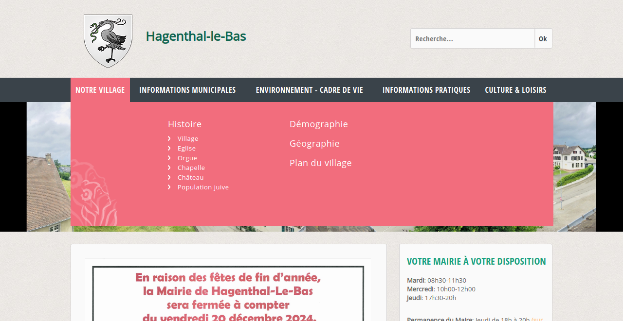 Site internet de la commune de Hagenthal-le-Bas